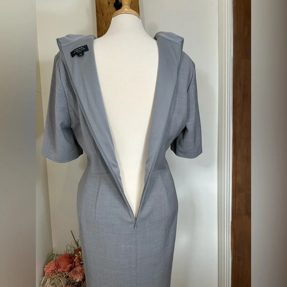 Tahari ASL Classic Gray Dress - Picture 4 of 5